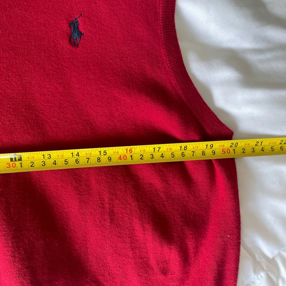 Polo Ralph Lauren Red Sweater Vest 100% Pima Cotton